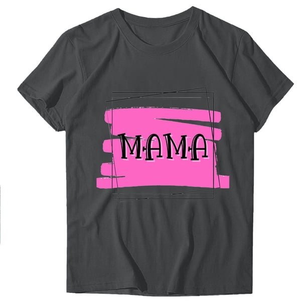 Blusas de Manga Corta para las Mujeres Divertido Impreso Cuello Redondo Tee, Vintage Humor Gráfico Blusas de Primavera para las Mujeres