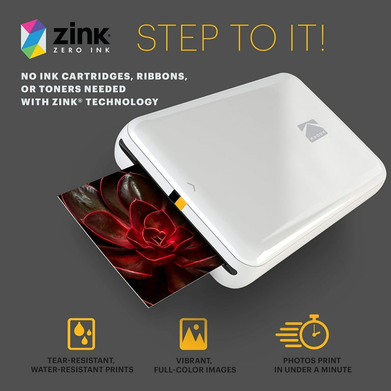 Zink Polaroid ZIP Wireless Mobile Photo Mini Printer (White) Compatible w/  iOS & Android, NFC & Bluetooth Devices