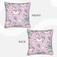 thumbnail image 3 of Bingfone Llama Unicorn And Rainbow Linen Throw Pillow Covers Cushion Case Pocket Button Vintage Farmhouse Pillowcase For Sofa Couch Bed 16"X16", 3 of 9