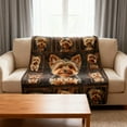thumbnail image 3 of Yorkie Blanket Yorkshire Terrier Collage Throw Blankets Cozy Fleece Flannel Stuff Plush Lightweight Bedding Yorkie Dog Lover Gifts for Dogs Lover, 3 of 4