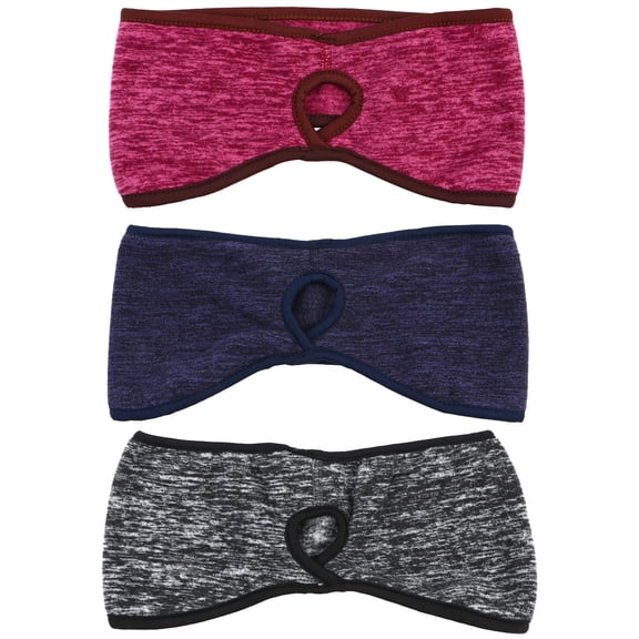 ELAYARD 3-Pack Grey Ear Cover Headbands Earmuffs for Outdoor Winter Cold Weather Sports and Activities