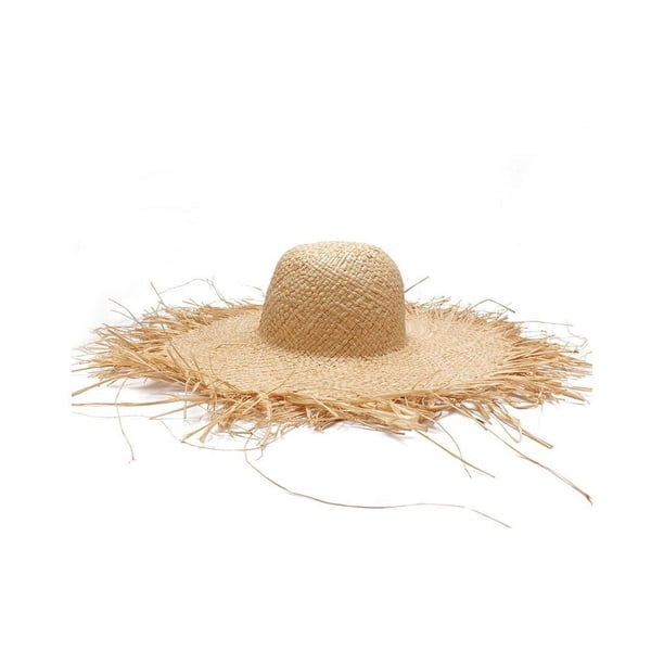 Sombrero de playa Minnieouse para mujer gorra de ala ancha de paja color natural
