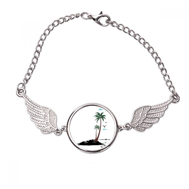 Cocotero Cloud gaviotas playa Pulsera pulsera pulsera alas de ángel pulsera