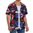 thumbnail image 2 of Fotbe American With Lips Camisa Estampada de Manga Corta para Hombre, Casual de Verano, Estilo Playero, Sin Arrugas-4X-Large, 2 of 5
