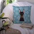 thumbnail image 3 of Winter Snowflake Dog Face Design Fabric Decorative Pillow, 3 of 4