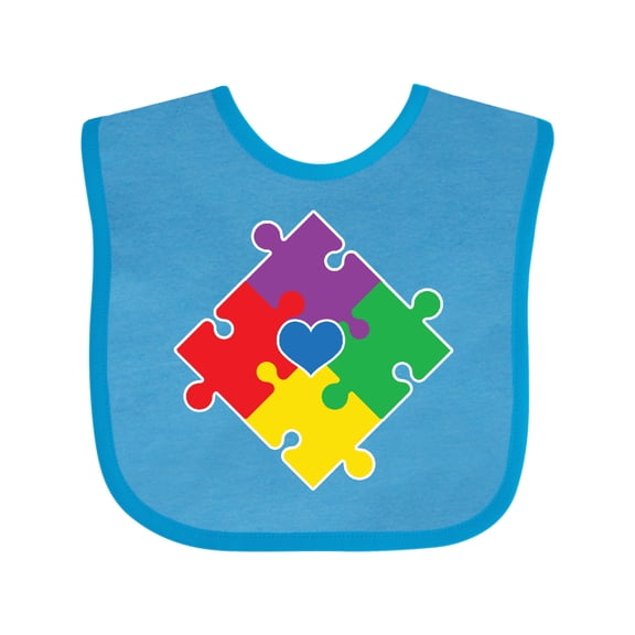 Inktastic Autism Awareness Month Puzzle Boys or Girls Baby Bib