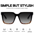 thumbnail image 2 of Gafas de sol mosanana cuadradas oversize para mujer en negro demi, 2 of 7