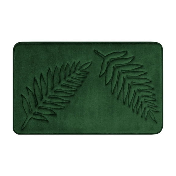 Memory Foam Bath Rugs Leaf Bath Mat Non-Slip Strong Water Absorbent Microfiber Bath Mat Rug Water Absorbent Bath Rugs A