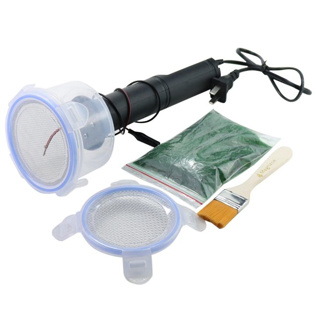 Maceta de césped electrostática con enchufe americano, decoración de coche flocada