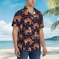 thumbnail image 3 of Fuzoiu Leopard Print Print Hawaiian Shirt for Men, Summer Beach Casual Short Sleeve Button Down Shirts, Men’s Beach Summer Shirts with Pocket,Large, 3 of 7