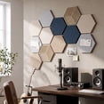 thumbnail image 5 of Hexagon Acoustic Panels 10-Pack High Density Self-Adhesive Sound Dampening Wall Panels for Studio Noise Reduction Home Office Decor, 5 of 9
