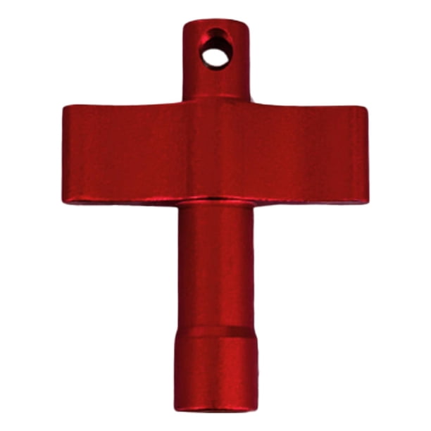 Herramienta de afinación de percusión con llave de tambor Ajuste de tensión universal en forma de T, hardware rojo