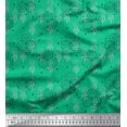 thumbnail image 1 of Soimoi Green polyester Crepe Fabric Star Tetrahedron Geometric Printed Fabric 1 Yard 52 Inch Wide, 1 of 3