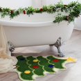 thumbnail image 5 of Lomyolo Christmas Bathroom Rugs Bath Mat Christmas Decoration Christmas Tree Santa Decor for The Home, Holiday Cute Green Decor Non-Slip 20''x32'', 5 of 7