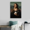 thumbnail image 3 of Funny Mona Lisa Bathroom Wall Art Picture Painting Poster Canvas Print Posters Artworks Bedroom Living Room Decor 16x24inch(40x60cm), 3 of 6