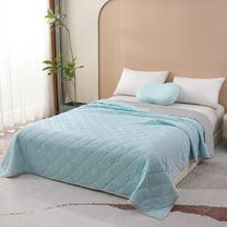 JOGZMZ Summer Cool Blanket, Solid Double Bedding Quilt for Summer Night, Queen Size Summer Comforter Breathable Bedding for All Season (60×80 Inch)