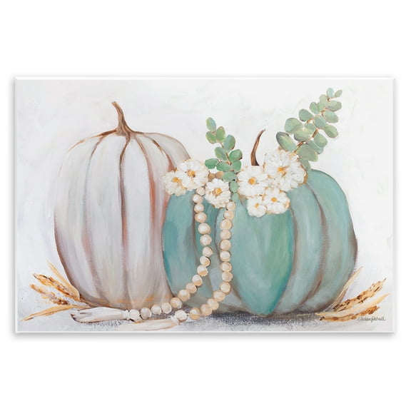Stupell Industries Country Fall Pumpkins Botanical & Floral Painting Unframed Art Print Wall Art, 15 x 10