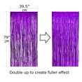 thumbnail image 2 of Allgala 4PK 3.3x6.6 FT (1x2M) Metalic Tinsel Party Photo Backdrop Curtains Door Fringe Décor-Purple-BD52308, 2 of 3