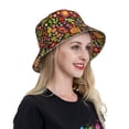 thumbnail image 5 of Kll Paisley7 Bucket Hat for Women Men Packable Travel Beach Sun Hat Outdoor Rave Accessories Reflective Fisherman Cap, 5 of 6