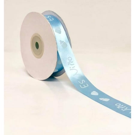 ribbon boy baby spool satin yard printed es shower craft nio