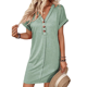 thumbnail image 5 of Vestido camisero de algodón para mujer, estilo casual de verano, manga corta, con botones, ideal para la playa o como pareo, con bolsillos., 5 of 5
