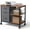 3T-Gray, variant on Bigleap 3-Drawer Mobile File Cabinet, Rolling Storage Cabinet with Open Shelf, Fabric Filing Cabinet for Home Office, Under-Desk Storage, Gray