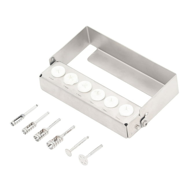 Kit De Trépano Dental, Perforador De Tejido Para Fresa, Resistente Al Calor, Soporte Para Fresa De Trépano Dental, Hueso, 6 Piezas De Metal Para Clínicas Para Dentistas