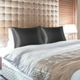 thumbnail image 3 of PiccoCasa Satin Pillowcases for Skin Set of 2, Zipper Closure Black Standard, 3 of 7