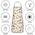 thumbnail image 6 of Pofeuu nuts leaf Butterfly Print Aprons with Pockets, Cute Aprons for Kitchen, Cooking, Server, Barber, Chef Apron, 6 of 7