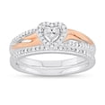thumbnail image 2 of Jay Heart Designs 1/5 Carat T.W. 925 Sterling Silver and 14kt Gold Heart Ring Set, 2 of 3