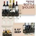 thumbnail image 3 of Wall Mount Metal Wine Rack Bottle & Glass Holder Champagne Goblet Display Shelf Home Kitchen Decor, 3 of 7