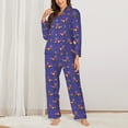 thumbnail image 2 of Pofeuu Labrador Retriever Dog Print Womens Pajamas Set Long Sleeve Sleepwear Button Down Nightwear Soft Pj Lounge Sets Button Down Pajamas Women-Small, 2 of 7