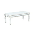 thumbnail image 3 of Rectangle Mirrored Coffee Table With Vintage Carved Elements for Living Room, Office, Silver, 3 of 8