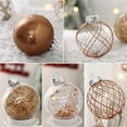 thumbnail image 4 of Juego de adornos de bolas de Navidad BSTDECOR, 20 quilates, transparentes, 8 cm, irrompibles, 4 of 5
