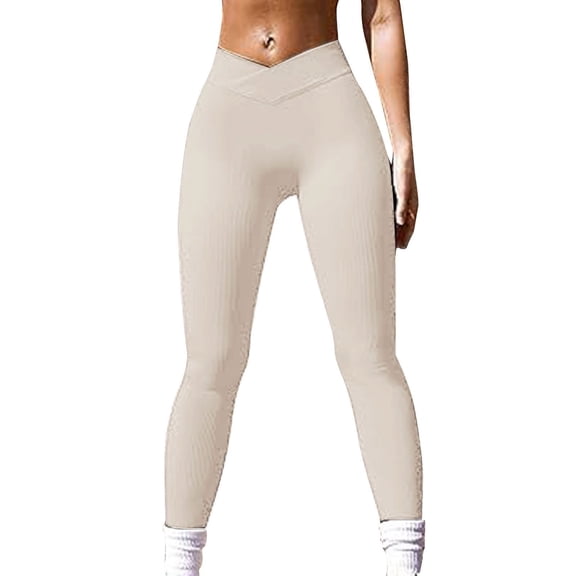 Celsior Compression Leggings No Front Seam Leggings Scrunch Butt Lifting Leggings Scrunch Butt Compression Legging Tummy Control Compression Pants High Waisted Leggings Fitness Sport Pants Beige L