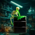 thumbnail image 4 of Halloween Decorations Indoor, Skeleton with Light Water Pump Bucket for Halloween Glow in The Dark Halloween Decor Home Room Mantel Table Decor, 4 of 9