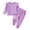 Light purple, variant on GYRATEDREAM Girls 2 Piece Outfit Cable Textured Ruffle Sweatshirt Jogger Pants Set, 18M-6T Kids Casual Tracksuit