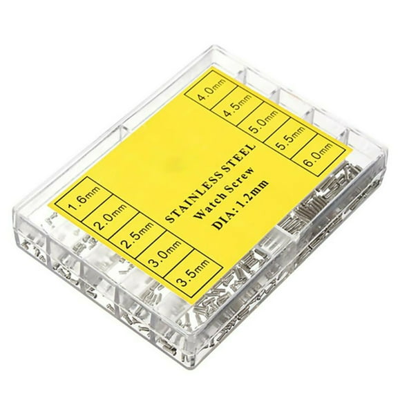 Stainless Steel Watch Back Screw Set 500-600PCS, Multi-Size for Watch Repair & Making