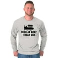 thumbnail image 5 of Need An Ark? Noah Guy | Bible Pun Long Sleeve TShirt Men Women Brisco Brands X, 5 of 6