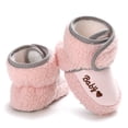 thumbnail image 4 of Actoyo Unisex Baby Boots Girls Boys Winter Warm Shoes Soft Sole Anti-Slip Infant Toddler Prewalker Boots Pink 0-6 Months, 4 of 9