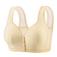 thumbnail image 2 of UPPADA Plus Size Sports Bras for Older Women Wirefree Bras Full Support Bras Back Fix Bras Moisture-Wicking Fabric Bras Wide Band Bras Comfortable Fit Bras,Beige,L, 2 of 8