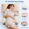 thumbnail image 3 of KAIPARA Pregnancy Pillow - Adjustable Memory Foam for Side Sleeping - Gray, 3 of 8