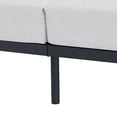 thumbnail image 4 of Christopher Knight Home Modern Outdoor Patio 3 Seater Sofa, Dark Gray Aluminum Frame, Light Gray Cushion, 4 of 12