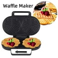 thumbnail image 3 of Mistaha 1200W No-Drip Waffle Iron Maker Temperature Control Sandwich Machine Easy Clean Non-Stick US110V, 3 of 8