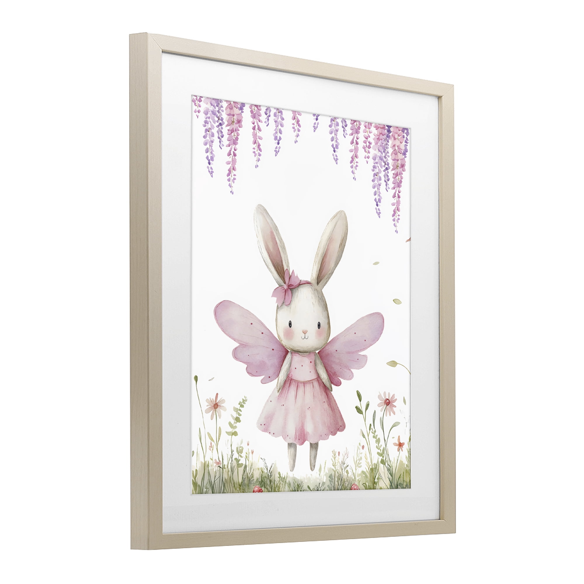 Stupell Industries Woodland Bunny Forest Fairy Birch Framed Print Under Glass, design by LSR Design Studio