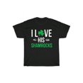 thumbnail image 2 of Funny Printed Tee Short Sleeve Summer Crewneck Top I Love His Shamrocks Shamrock Clover St Patricks Day Couples T-Shirt Unisex Gift Comfortable Cotton For Sports And Fitness Daily Leisure Gift For Mo, 2 of 6