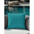 thumbnail image 4 of 1 Pack Outdoor Throw Pillow, Teal Waterproof Pillow with Insert Included, Turquoise Pure Teal Decorative Accent Cushion Sofa Pillows for Patio Porch, 16 x 16 In, 4 of 8