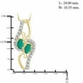 thumbnail image 3 of 1 3/4 Carat T.G.W. Emerald And White Diamond Accent 14K Gold over Silver 3-Piece Jewelry set, 3 of 7