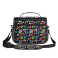 thumbnail image 2 of Lunch Box Pioneer Flower Floral Print Pattern Insulated Lunch Bag for Women Men,Medium Leakproof Lunchbox Cooler Bag Adjustable Strap,10 X 6.7 X 8 Inches, 2 of 6