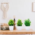 thumbnail image 3 of Small Fake Plants Mini Artificial Potted Plants Indoor Plastic Artificial Plants Aesthetic Eucalyptus Greenery Decor for Office Shelves Living Room Bathroom Bedroom (Fresh Style, 10 Packs), 3 of 5